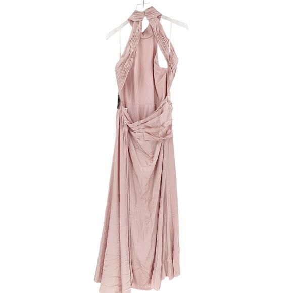 MAC DUGGAL Dress Size 12 Evening Gown Pink Open Back NEW High Neck Side Ruched - Picture 7 of 8